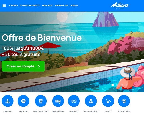 Decouvrez les Avantages du Millionz Casino En Ligne en France
